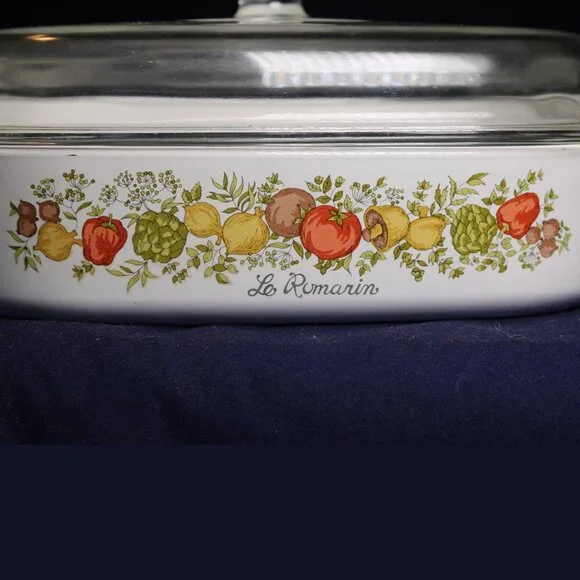 Corning Ware “Spice of Life” A-10-B 4 Qt. Casserole Dish & Domed Pyrex® Lid Bakeware